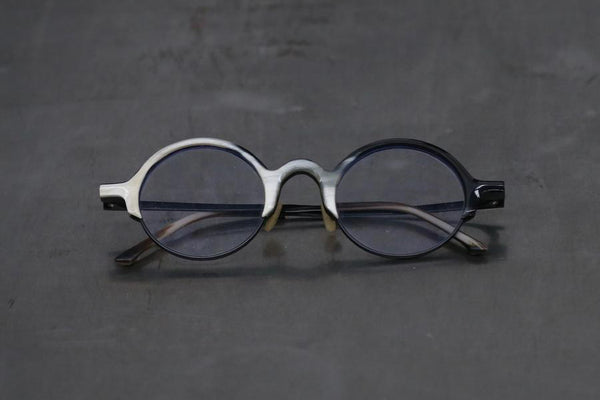 Rigards Black & White Polished Clear Glasses RG0109